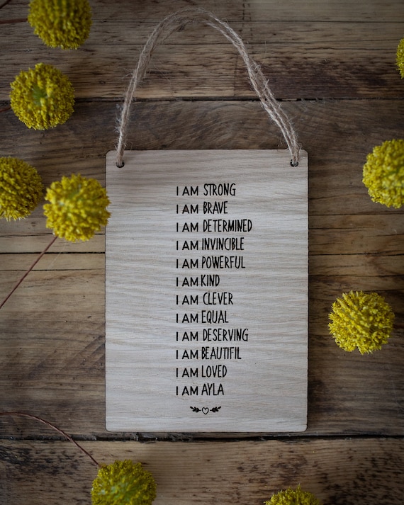 Children's Affirmation Hanging Plaque