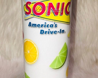 Sonic 20oz skinny tumbler png