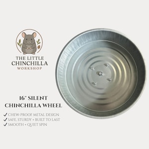 16” Galvanized Steel Chinchilla Wheel – Chew-Proof, Quiet, and Safe