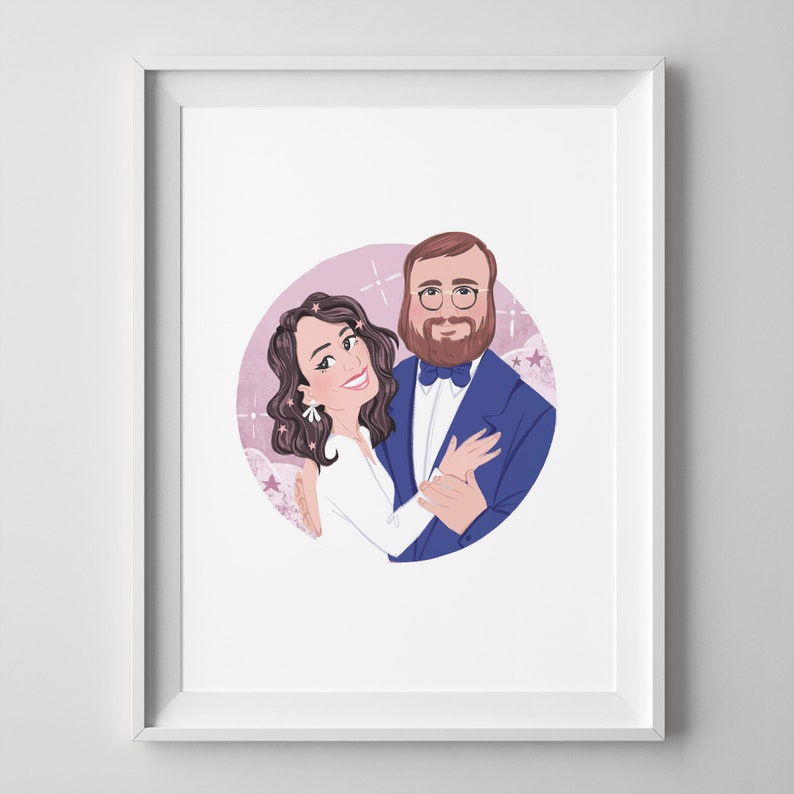 Custom wedding portrait illustration