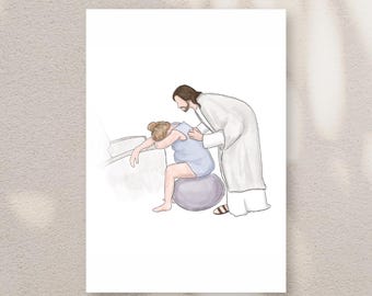 Christian Birth Support Art Print | Faith-Based Motherhood Artwork
