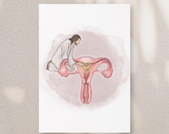 He Brings Life Christian Art Print | Faith-Based Infertility Encouragement | 8x10 Watercolor Poster