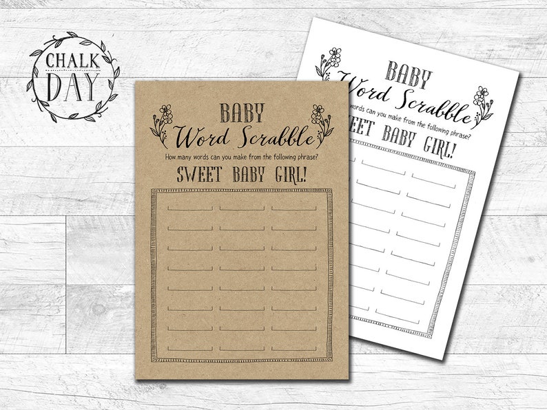 Baby Word Scrabble . Scramble Game . Phrase Game . Baby ...