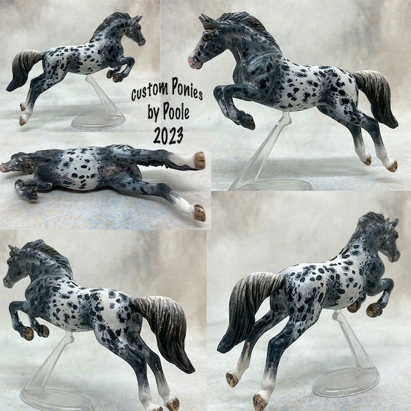 Breyer Stablemate modèle personnalisé cheval 1:32 Mini sauteur Appaloosa cheval de sport