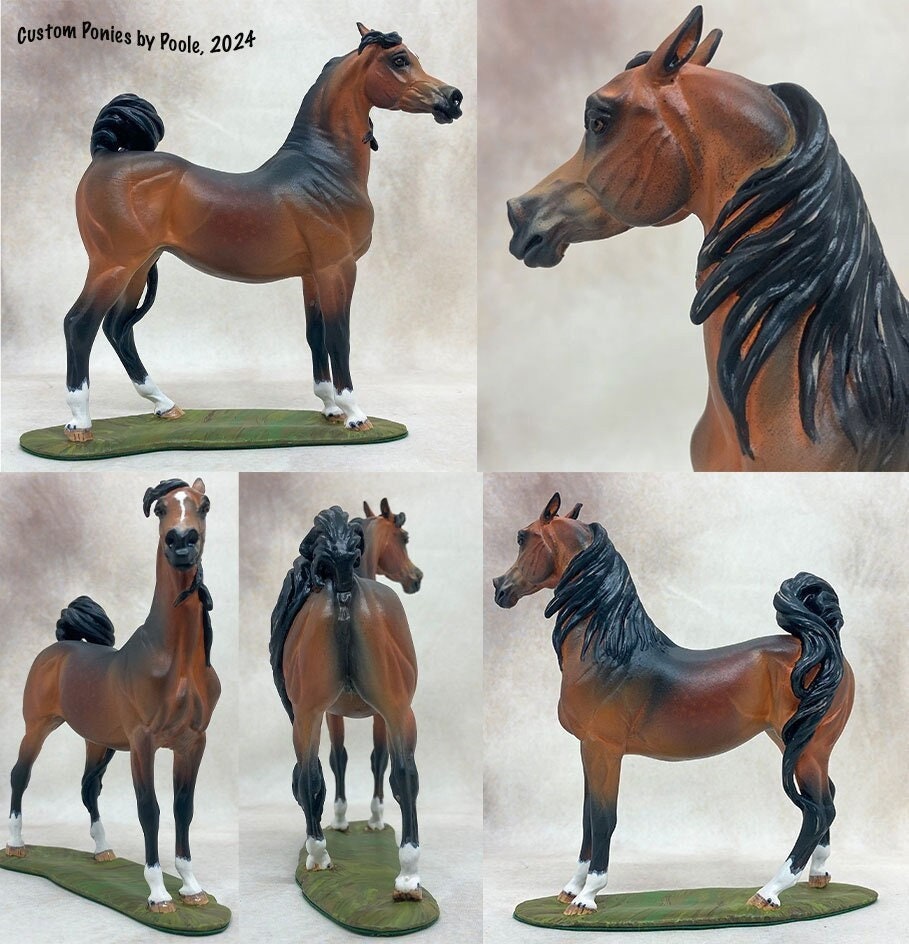 WIA Arabian Mare Custom (Horraw Studio) 1:18 Curio/Paddock Pal model horse