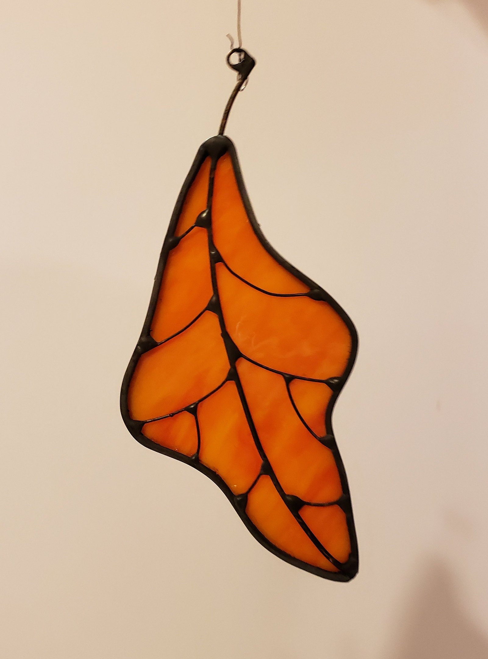 Stained Glass Fall Leaf Suncatcher Etsy
