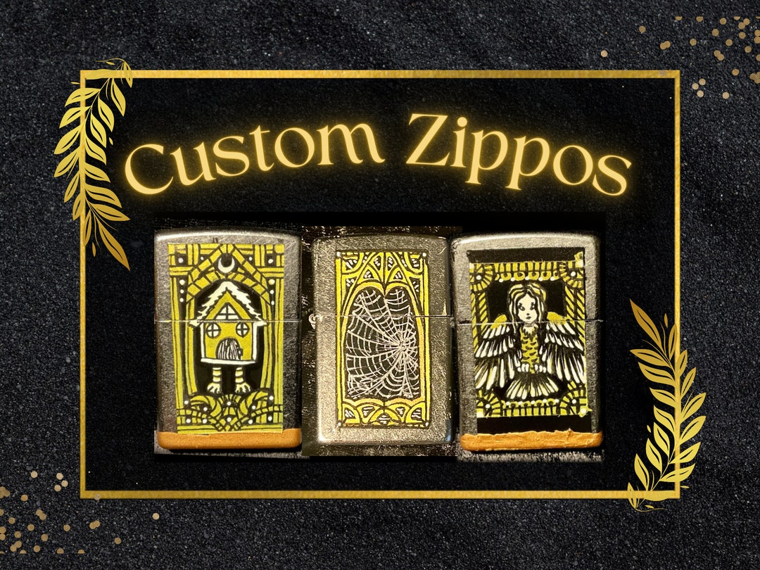 CUSTOM Handpainted Zippo Lighter Etsy