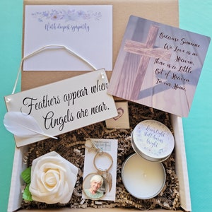Sympathy Gift Box, Condolence Gift, Bereavement, Personalized Memorial Gift, Grieving Friend, Custom Photo Keychain, Grief, Loss Mom, Dad