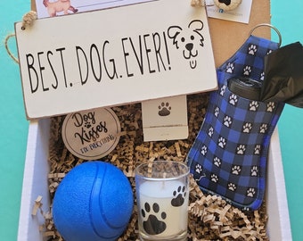 Dog Lover Gift Box, Customized Dog Owner Gift Basket, New Dog Gift, Pet Gift, Dog Rescue, Dog Birthday, New Puppy Box, Pet Adoption, Dog Toy