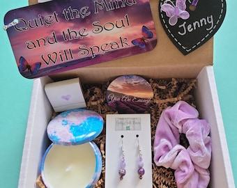 Get Well Soon Gift Box, Sending Hugs, Thinking of You,  Personalized Care Package for Her, Sending Love Gift, Healing Vibes, Candle Gift Box