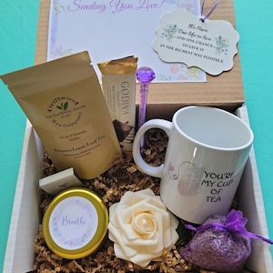 You&#39;re My Cup of Tea Gift Box, Loose Leaf  Tea, English Tea Lover Gift, Happy Birthday, Tea Mug, Comfort Box for Her, Cozy Care Package