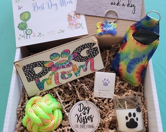 Best Dog Mom Gift Box, Pet Owner Gift Basket, New Dog Bandana, Dog Lover Gift, Dog Rescue, Birthday, New Puppy Box, Pet Adoption, Toy Ball