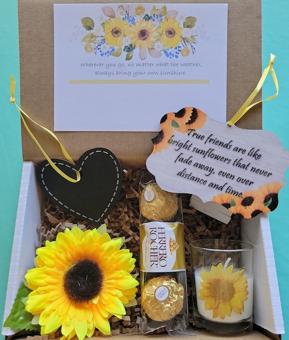 Sunflower Gifts for Women, Birthday Gifts for Women, Get Well Soon Gifts  Basket, Care Package, Thank You Gifts, Thinking of You Gifts for Women Mom