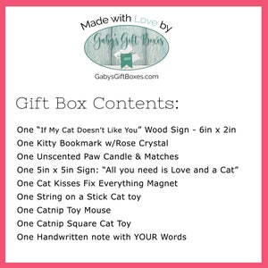 Cat Mom Gift Box, Cat Lover Gift Basket, Kitten Mom Gift, Pet Gift, Cat Lady Gift, Handmade Cat Toy, Pet Adoption, New Kitten Box, Kitty Toy Bild 2