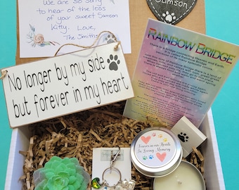 Cat Passing Away Gift, Pet Sympathy Gift Box, Loss of Cat, Kitty Loss, Custom Pet Memorial Gift, Rainbow Bridge, Cat Memorial, Sorry Gift