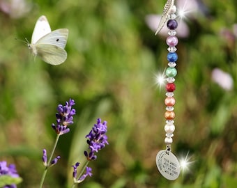 Rainbow Bridge Rear View Mirror Charm, Pet Loss Memorial, Pet Loss Gift, Dog, Cat Loss, Car Accessories, Memorial Car Hanger, Window Deco