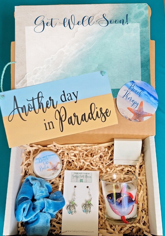 Get Well Soon Beach Gift Box Thinking of You Feel Better Etsy