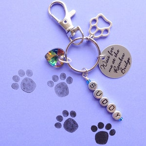 Personalized pet memorial gift, dog passed away, pet loss, Personalized Pet Keepsake key ring, sympathy, Rainbow bridge dog, cat passed away