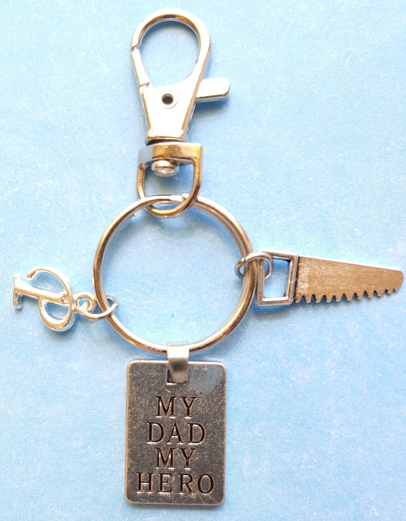 Personalized Mens Key Ring Initial Keyring Custom Mens Etsy