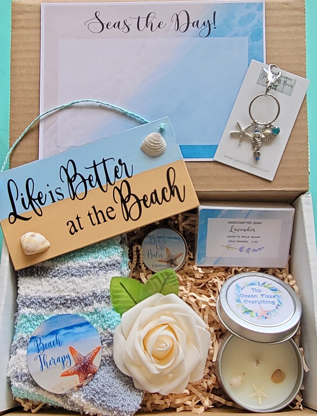 Beach Decor Gift Box Beach Lover Gift for Her Beach Cottage Etsy