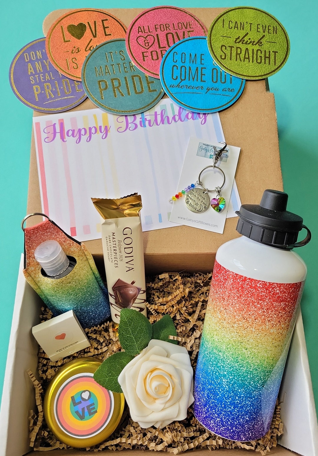 LGBTQ Gift Box, Rainbow Gifts Basket, PRIDE, Happy Birthday, Love is ...