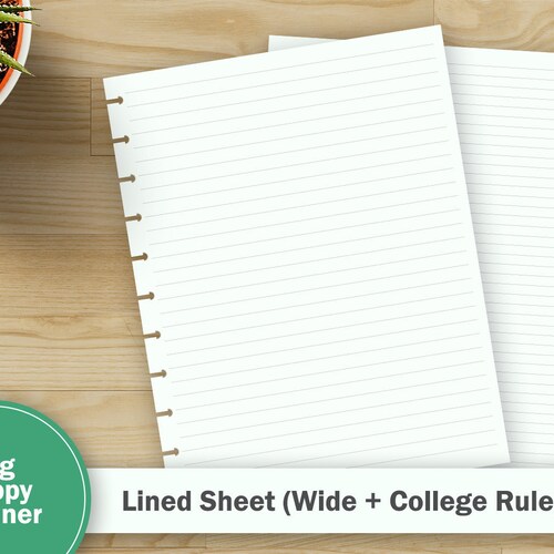 Lined Paper Lined Paper Printable Note Paper Happy Planner Etsy