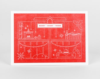 Merry Every Thing Letterpress Holiday Card