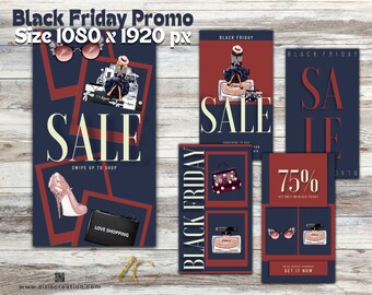 Customizable IG Story Templates | Templates for Canva | Boost Your Black Friday Sales | Editable | Digital download