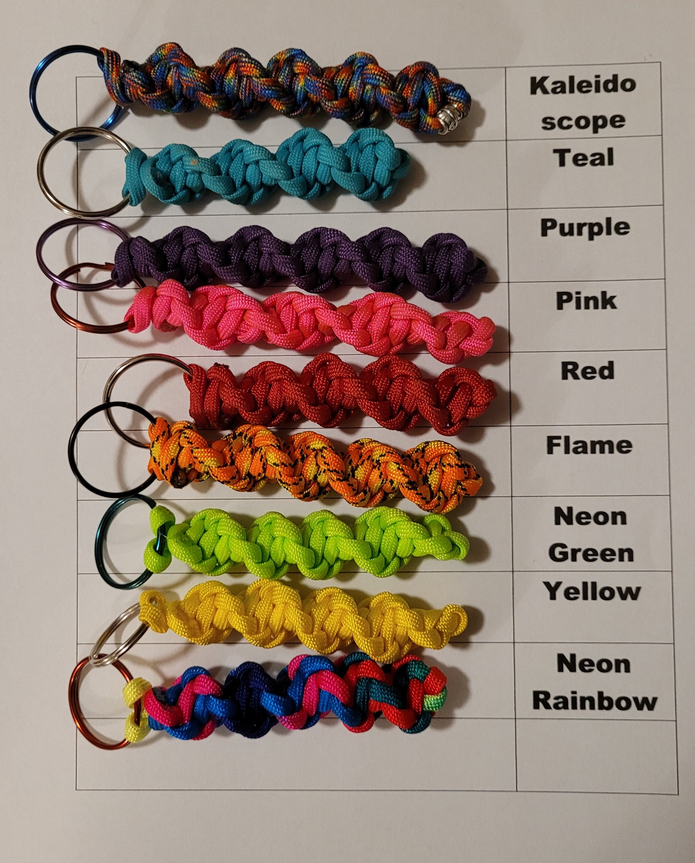 Spiral Paracord Key Ring - Etsy
