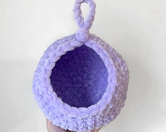 Crochet Small Animal Pod | Slouchy Pod | Rat Pod | Rat Hammock | Ferret Hammock | Cage Accessories | Crochet Hammock