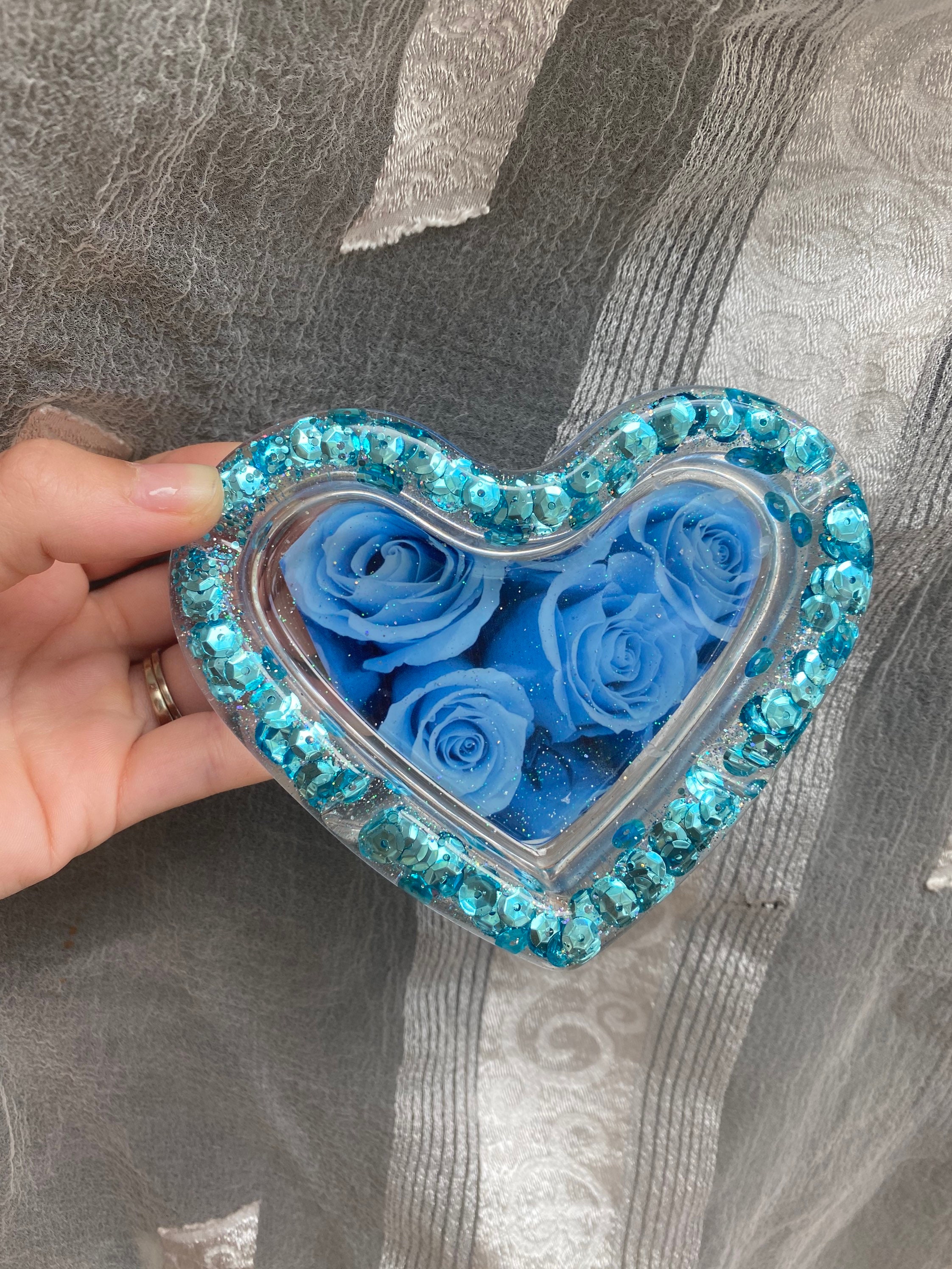 Blue Ashtray Heart ashtray Etsy