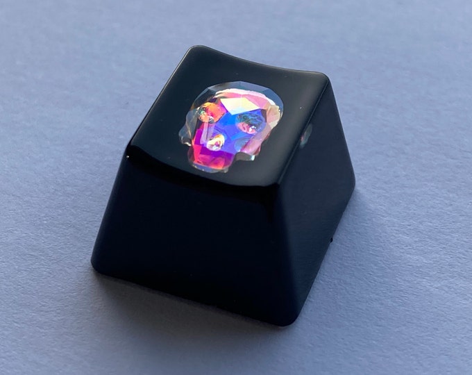 Artisan Keycaps White Or Black Skull Key Cap ESC keycap, Glossy Finish, Gamer Gift Hand Made Exclusive OEM profile Cherry MX