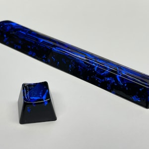Zwart-blauwe keycaps - meer maten - ambachtelijke glanzende pijltoetsen, ESC 1u, spatiebalk 6,25u 1,75u, mechanische toetsenborden, OEM-profiel, MX-ondersteuning