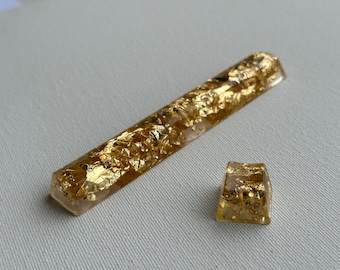 Clear & Gold Keycap - 1u,1.25u,1.5u, 1.75u (shift), 2.25u (enter/left shift), 2.75u. OEM Profile KeyCaps Backlit OEM Profile MX support