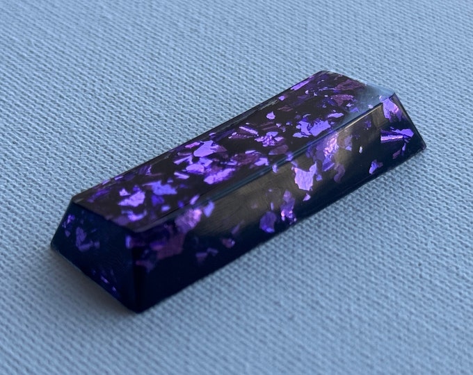 Cherry Profile SpaceBar size 6.25u, 1u, 2.25u (more sizes) GemKeyCaps "Black Base With Purple Flake", Glossy, CherryMX switch support