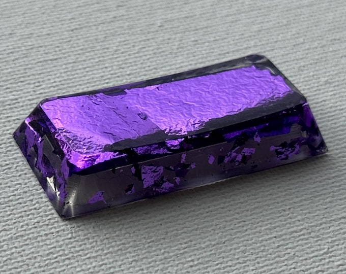Cherry Profile - Clear with Purple Foil ESC 1u (R4), SpaceBar 6.25u, Arrow Keys, Back Lit Artisan keycap, Cherry MX GemKeyCaps
