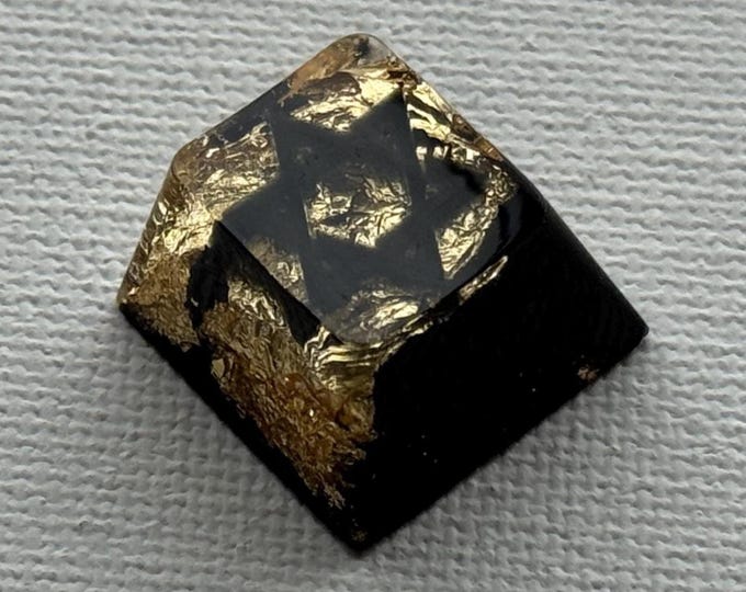 Artisan Magen David (Star of David) Jewish Symbol logo Keycap Cherry Profile, size 1u row 4, ESC/F row Replacement GemKeyCap Hand Made