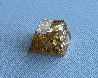 Artisan Keycap - Clear & Gold 1u (R4) Key Cap Back Lit OEM Profile Cherry MX