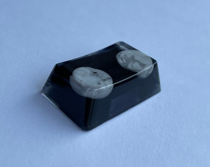 Artisan Keycap - 1u ESC, 1.5u Tab, 1.75u Capslock keycap with Moon/Planet-like Key Cap (Marble) OEM Profile MX Switch Back lit