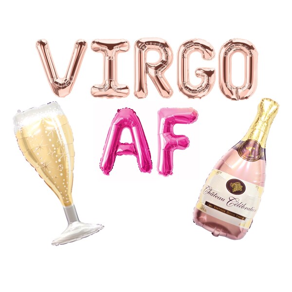 VIRGO AF birthday balloon banner Zodiac sign party decorations Horoscope party supplies