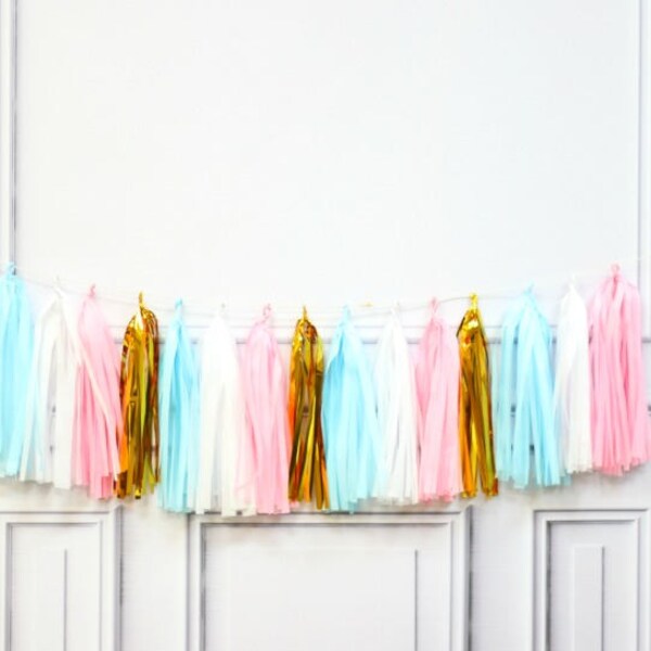 Blue Tassel Garland Etsy
