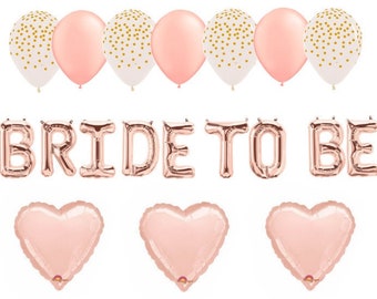 BRIDE TO BE Rose Gold Letter Balloon - Rose Gold Balloons - Rose Gold Balloon Kit - 16" Letter Balloon