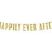Happily Ever After Banner Gold Glitter Banner Wedding | Etsy