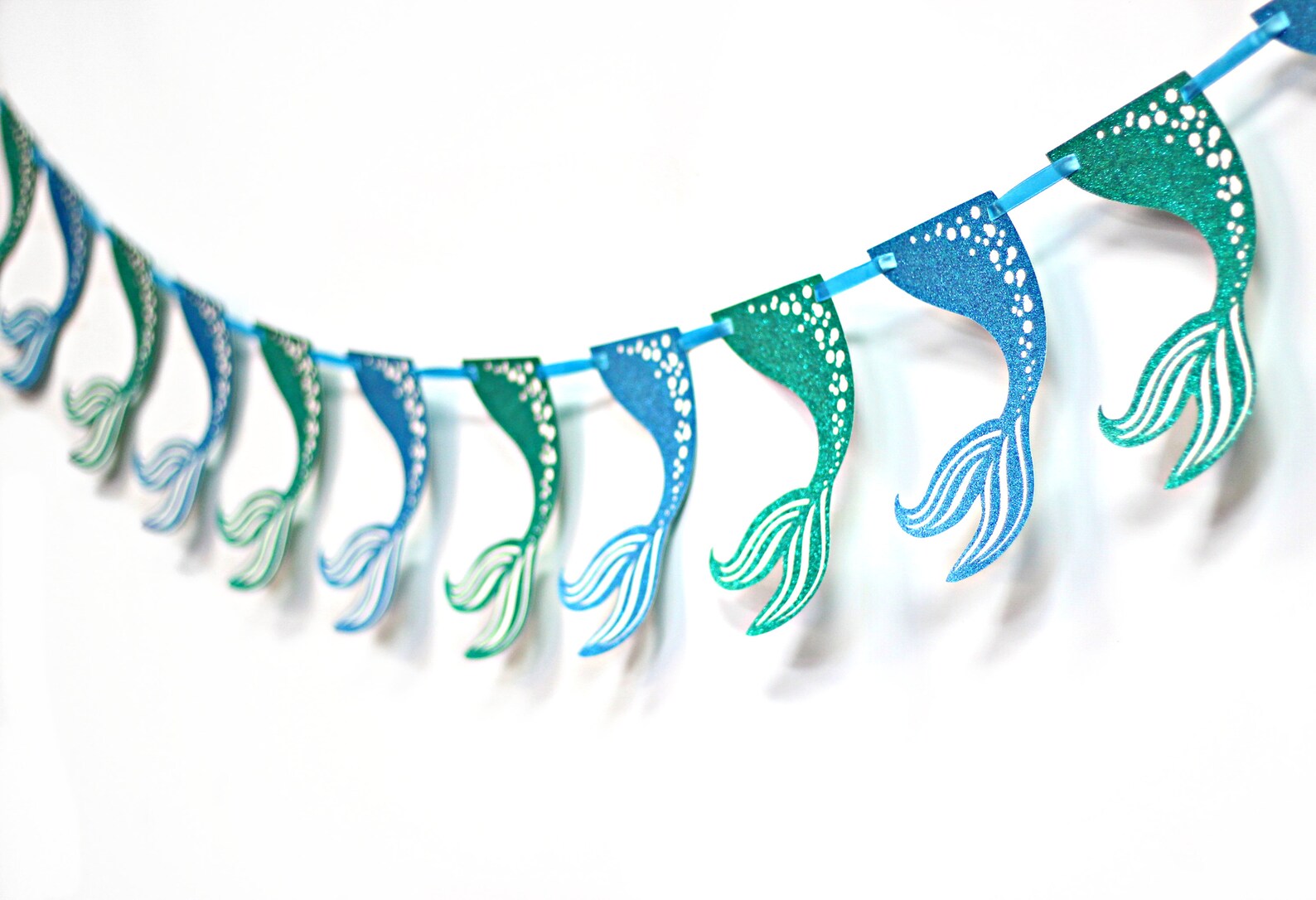 MERMAID Tail Banner Mermaid party banner Under the Sea | Etsy