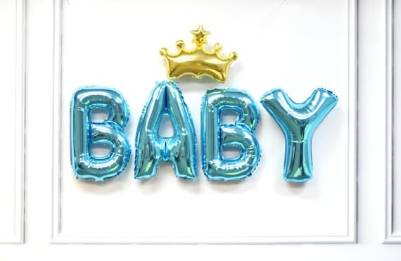 Prince baby shower balloons 2025