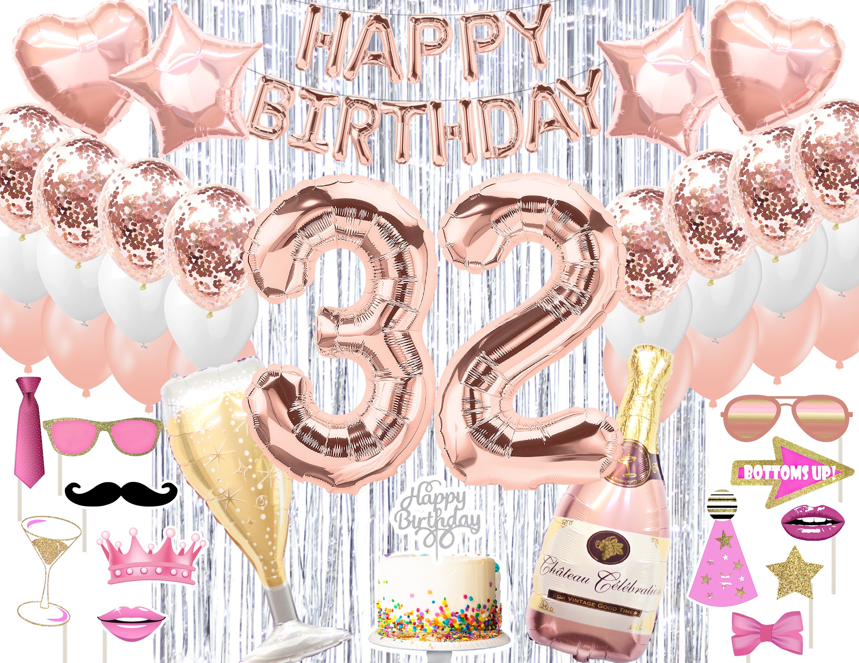 32nd Birthday Party Supplies 32nd Party Decor 32nd Party - Etsy