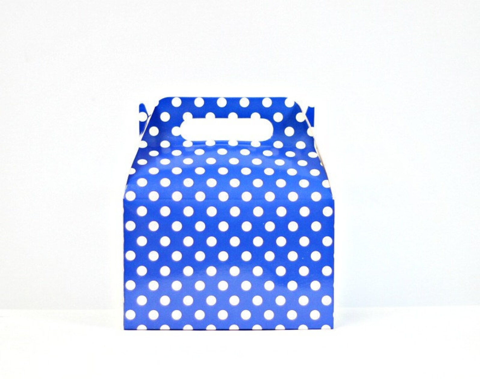 Royal Blue Gable Boxes 12 Pack Polka Dot Gable Boxes Favor Etsy