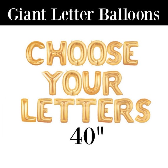 giant gold letter balloons