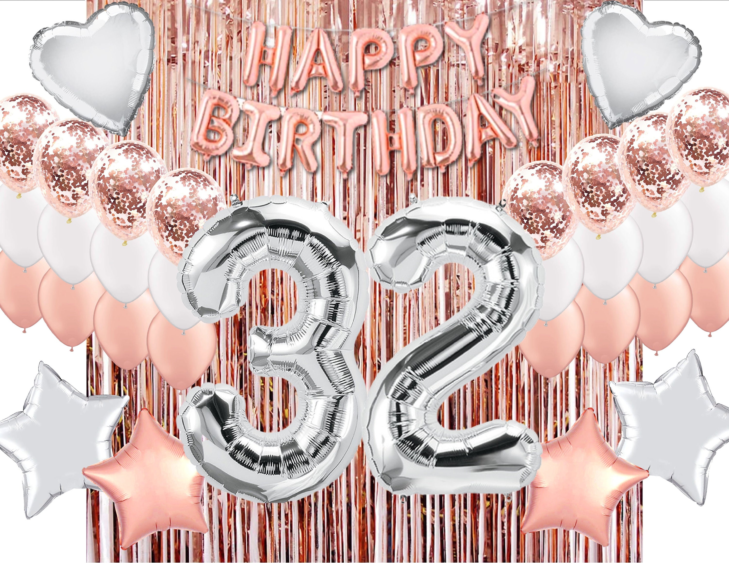 32nd Birthday Party Decorations 32nd Party Supplies Thirty - Etsy