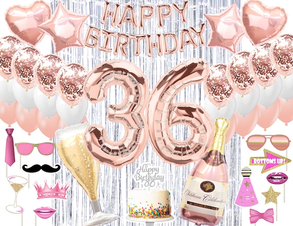 36 birthday party ideas 36 jumbo number balloon rose gold balloon 36th  birthday decorations party photo props